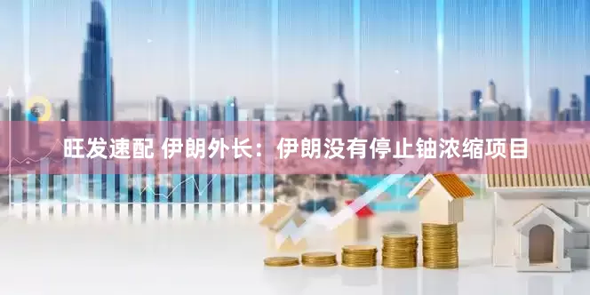 旺发速配 伊朗外长：伊朗没有停止铀浓缩项目